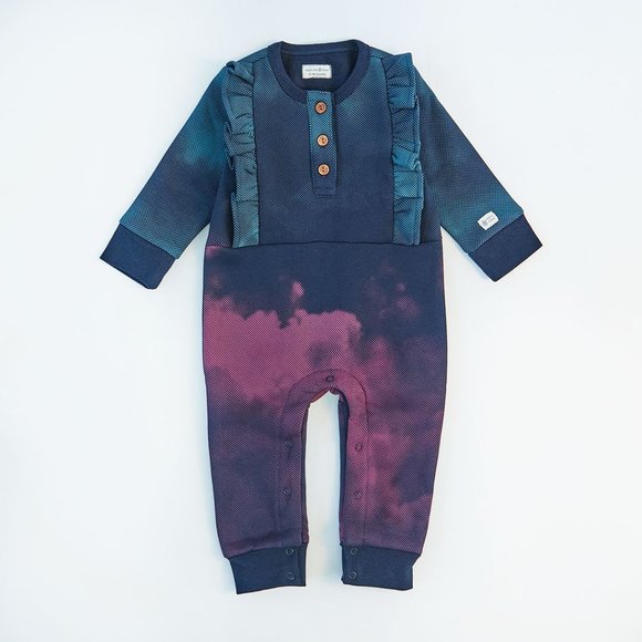 Ombre Obsession Baby Girl Navy & Magenta Onesie Egyptian Made Applemint & Cocoa